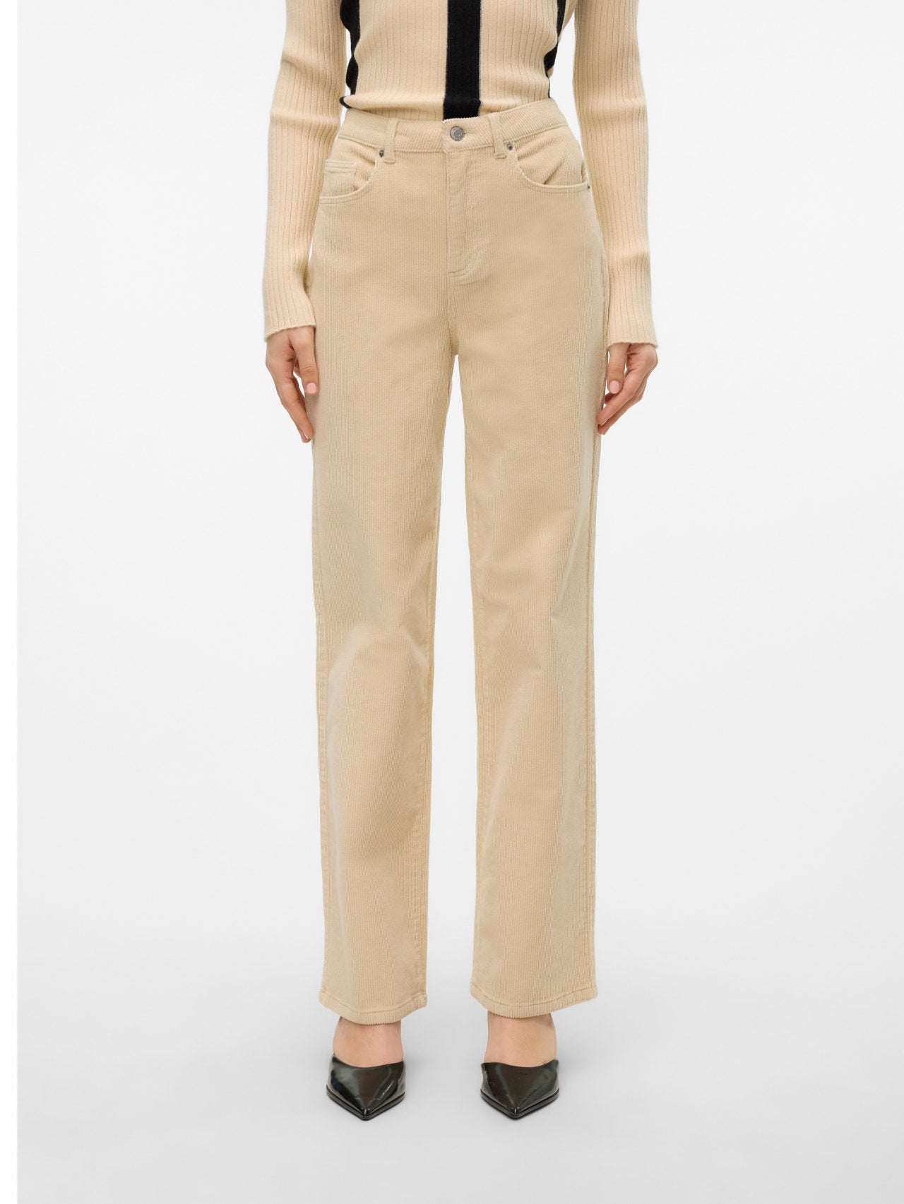VMTESSA Hohe Taille Weit geschnitten Jeans