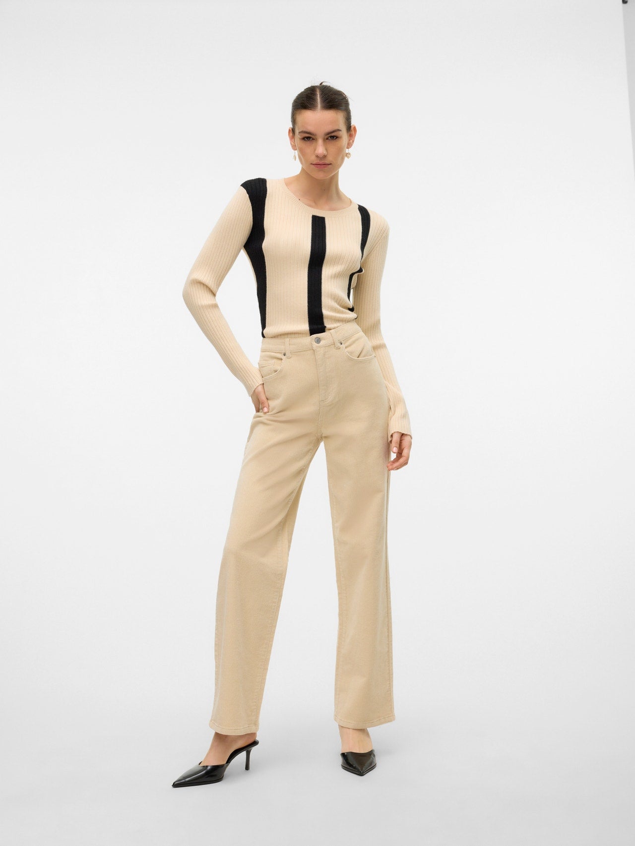VMTESSA Hohe Taille Weit geschnitten Jeans