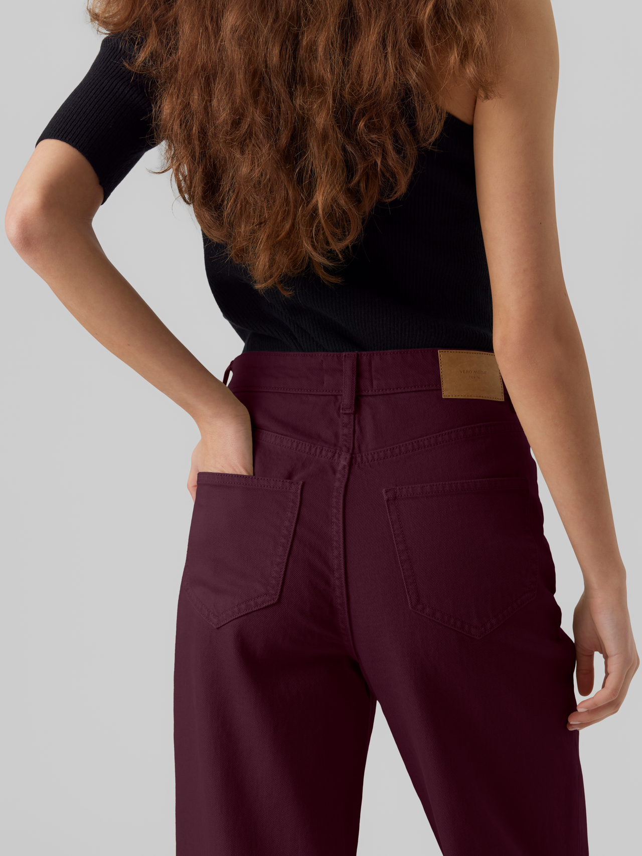 VMTESSA Hohe Taille Weit geschnitten Jeans