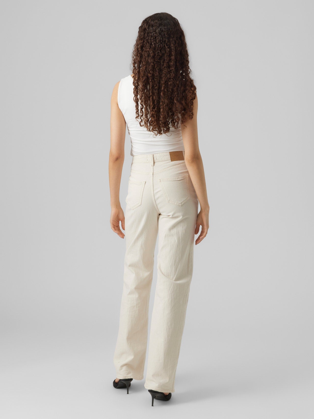 VMTESSA Hohe Taille Weit geschnitten Jeans