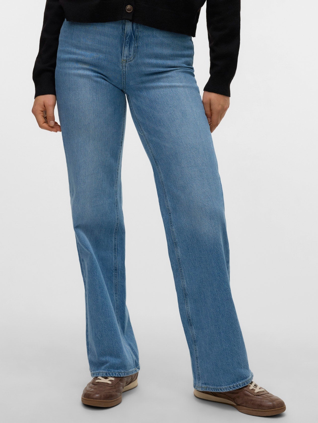 VMTESSA Hohe Taille Weit geschnitten Jeans