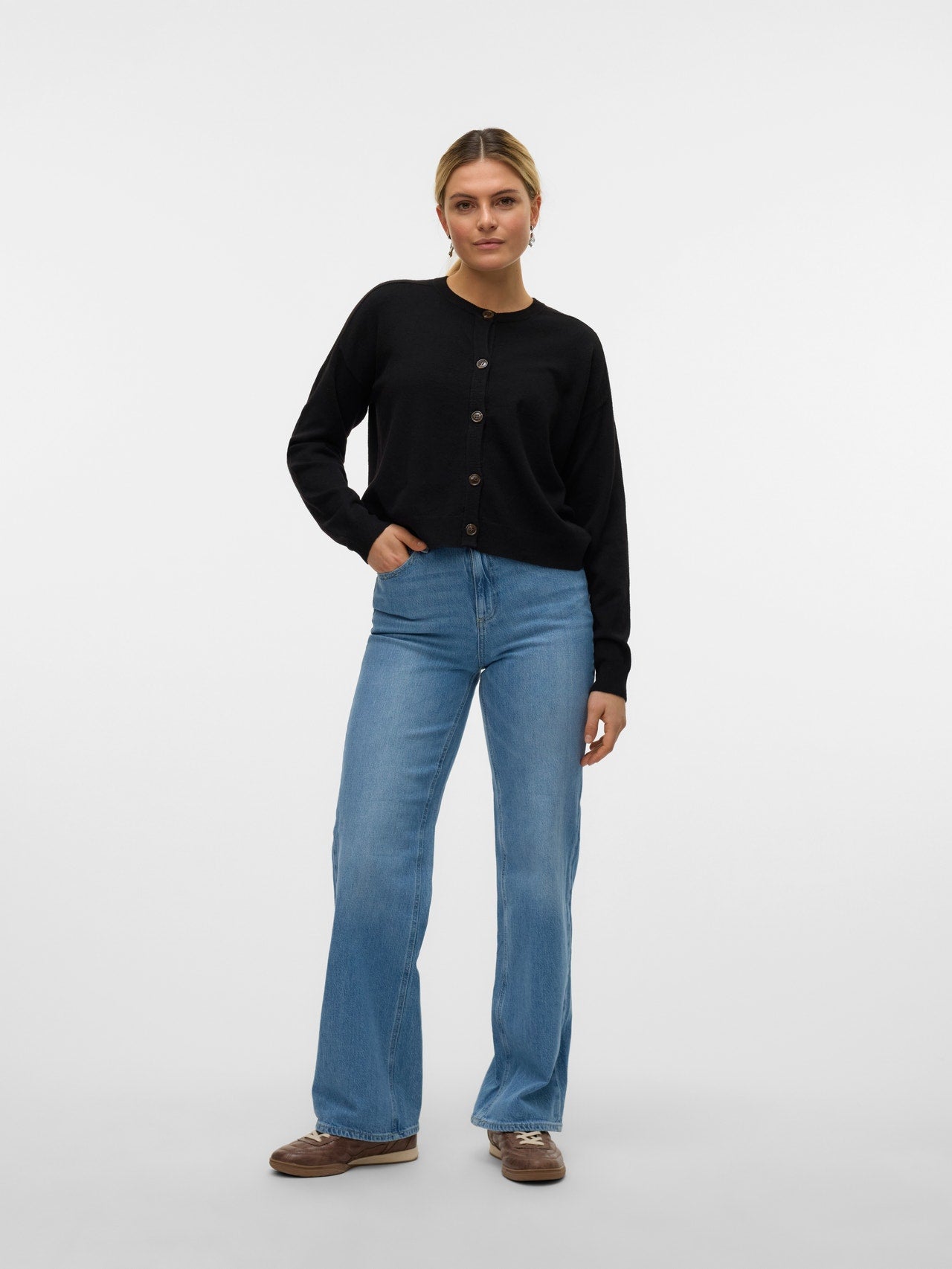 VMTESSA Hohe Taille Weit geschnitten Jeans
