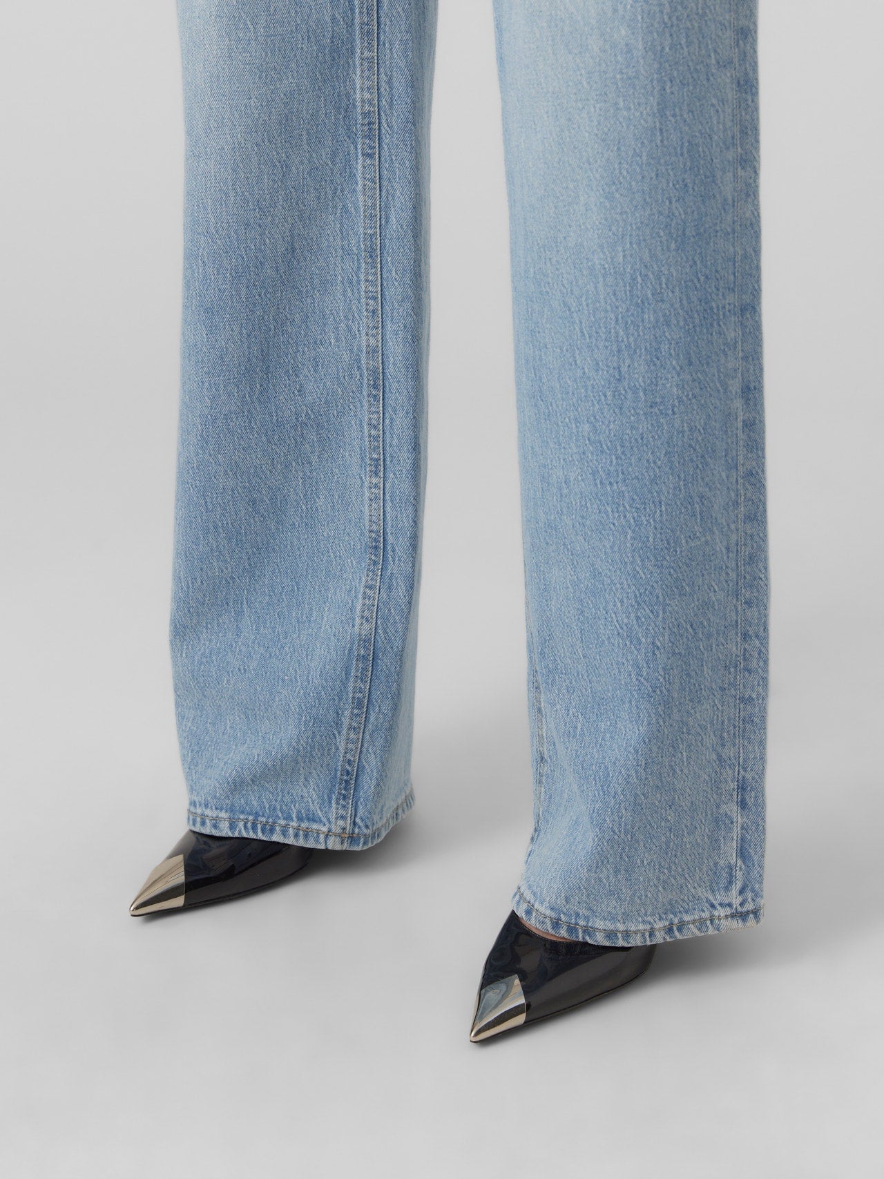 VMTESSA Hohe Taille Weit geschnitten Jeans
