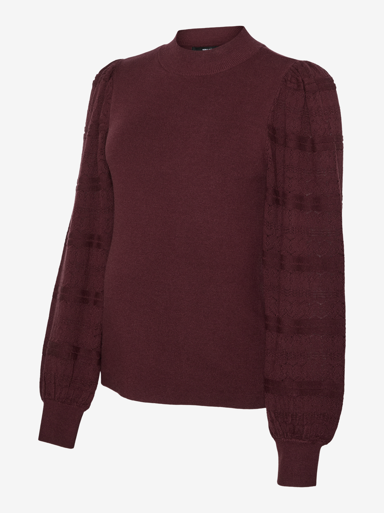 Normal geschnitten Hoch geschlossen Ballonärmel Pullover