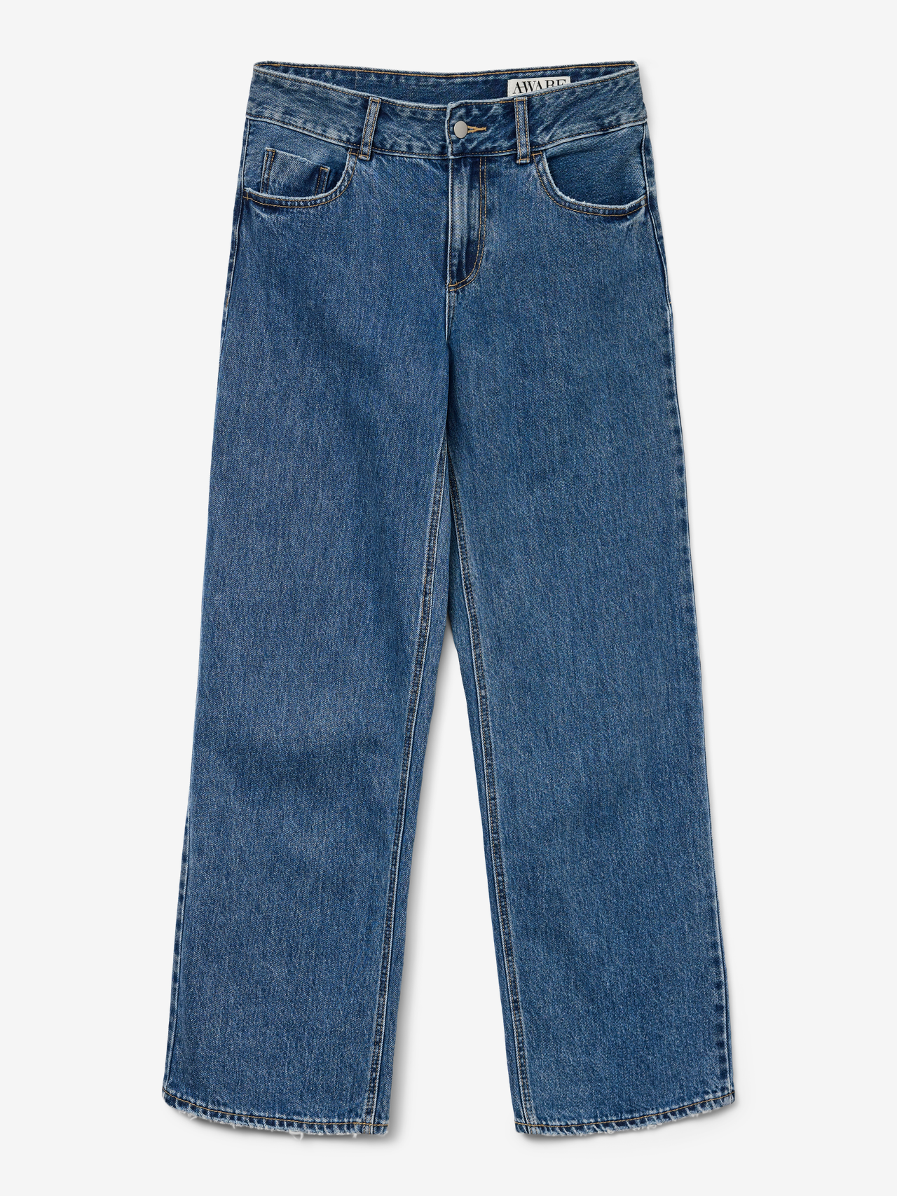 AWRENA Mid Rise Weiter Beinschnitt Jeans