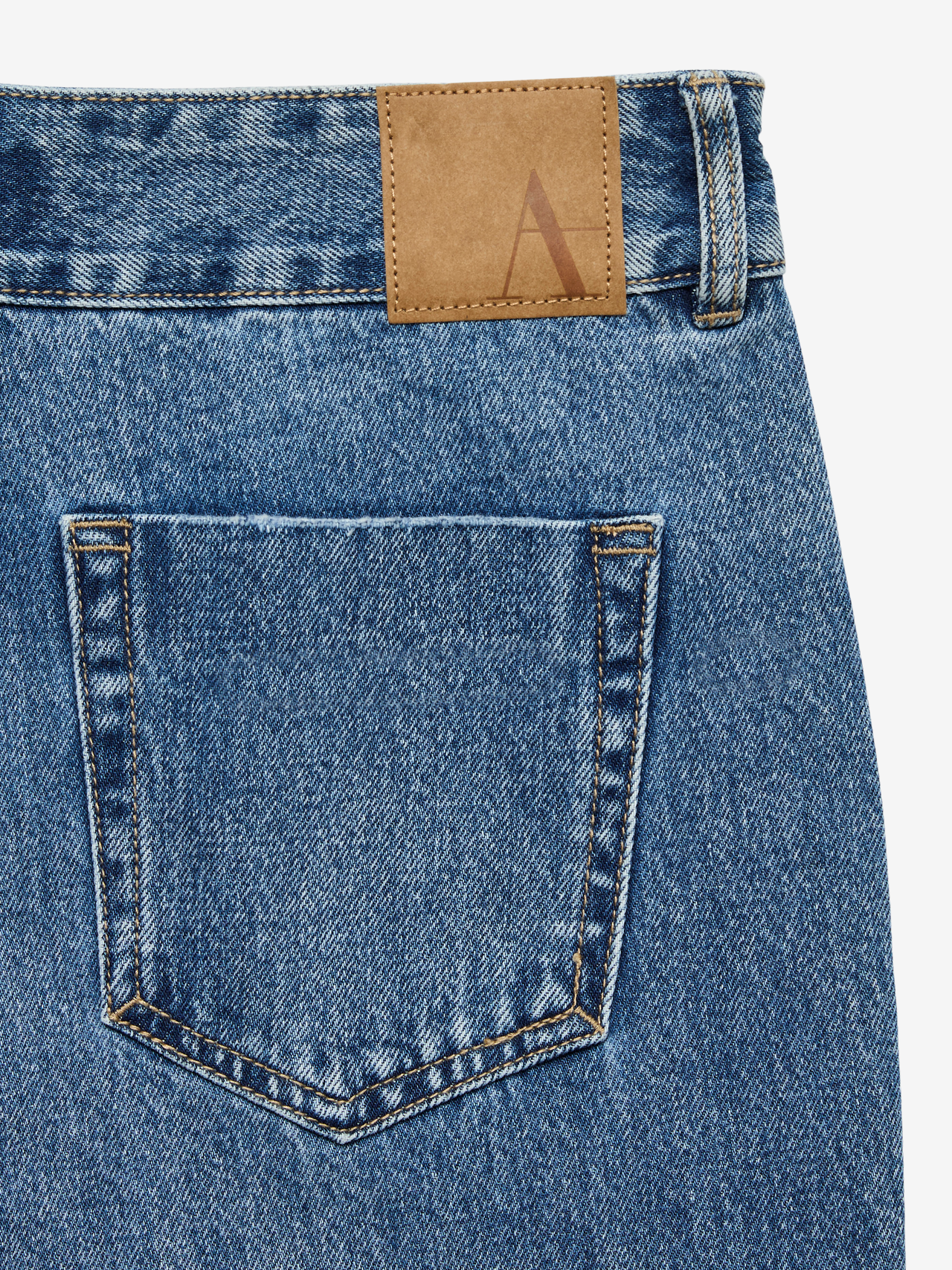 AWRENA Mid Rise Weiter Beinschnitt Jeans