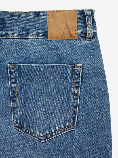 AWRENA Mid Rise Weiter Beinschnitt Jeans