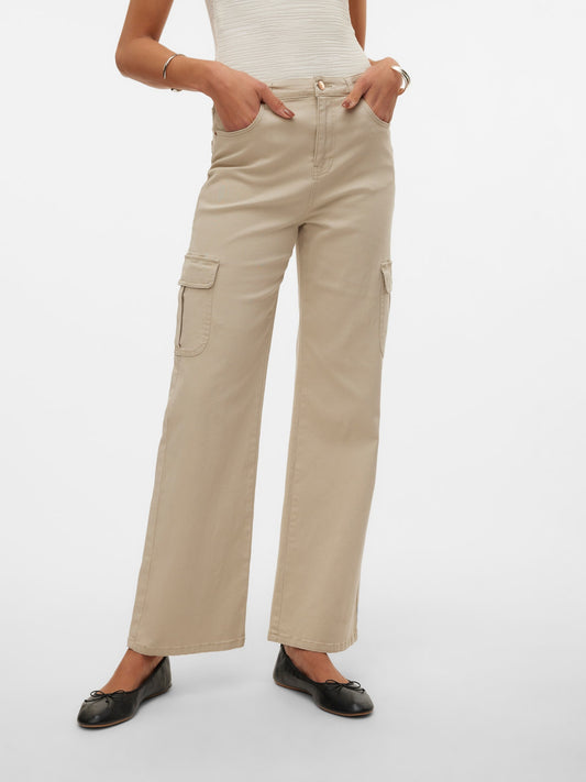 VMTESSA Hohe Taille Weit geschnitten Jeans