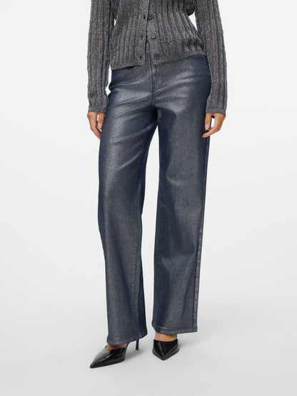 VMTESSA Hohe Taille Weit geschnitten Jeans