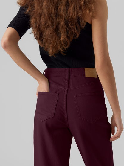 VMTESSA Hohe Taille Weit geschnitten Jeans