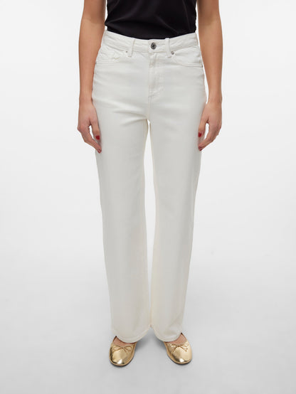 VMTESSA Hohe Taille Weit geschnitten Jeans