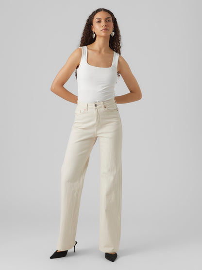 VMTESSA Hohe Taille Weit geschnitten Jeans
