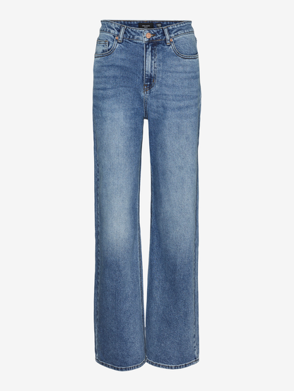 VMTESSA Hohe Taille Weit geschnitten Jeans