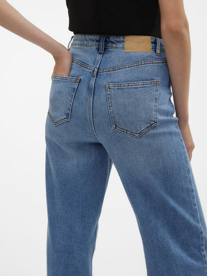 VMTESSA Hohe Taille Weit geschnitten Jeans