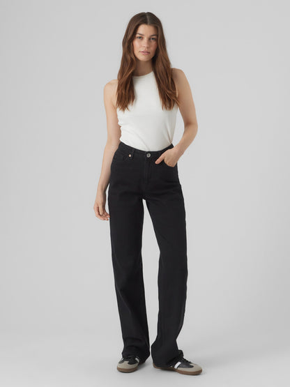 VMTESSA Hohe Taille Weit geschnitten Jeans