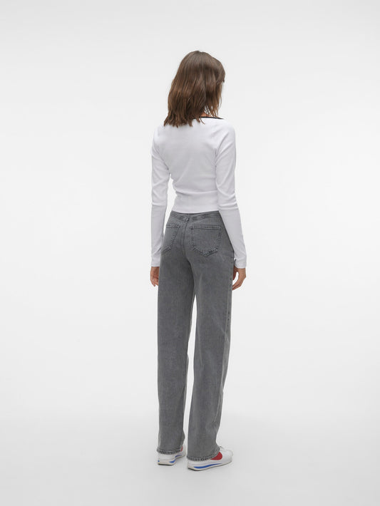VMTESSA Hohe Taille Weit geschnitten Jeans