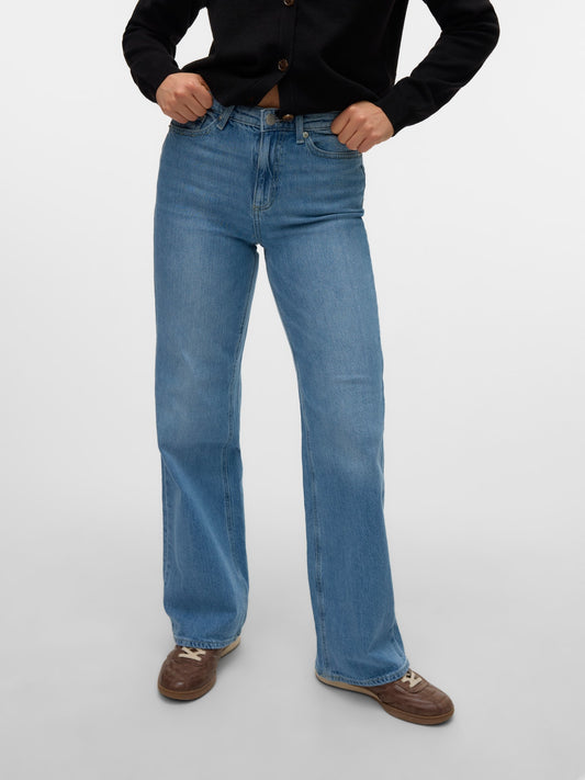 VMTESSA Hohe Taille Weit geschnitten Jeans