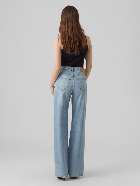VMTESSA Hohe Taille Weit geschnitten Jeans