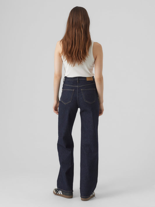 VMTESSA Hohe Taille Weit geschnitten Jeans