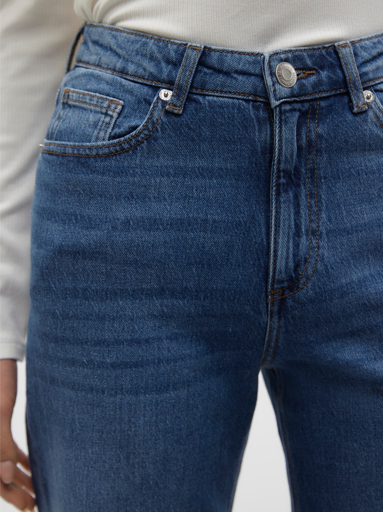VMTESSA Hohe Taille Weit geschnitten Jeans