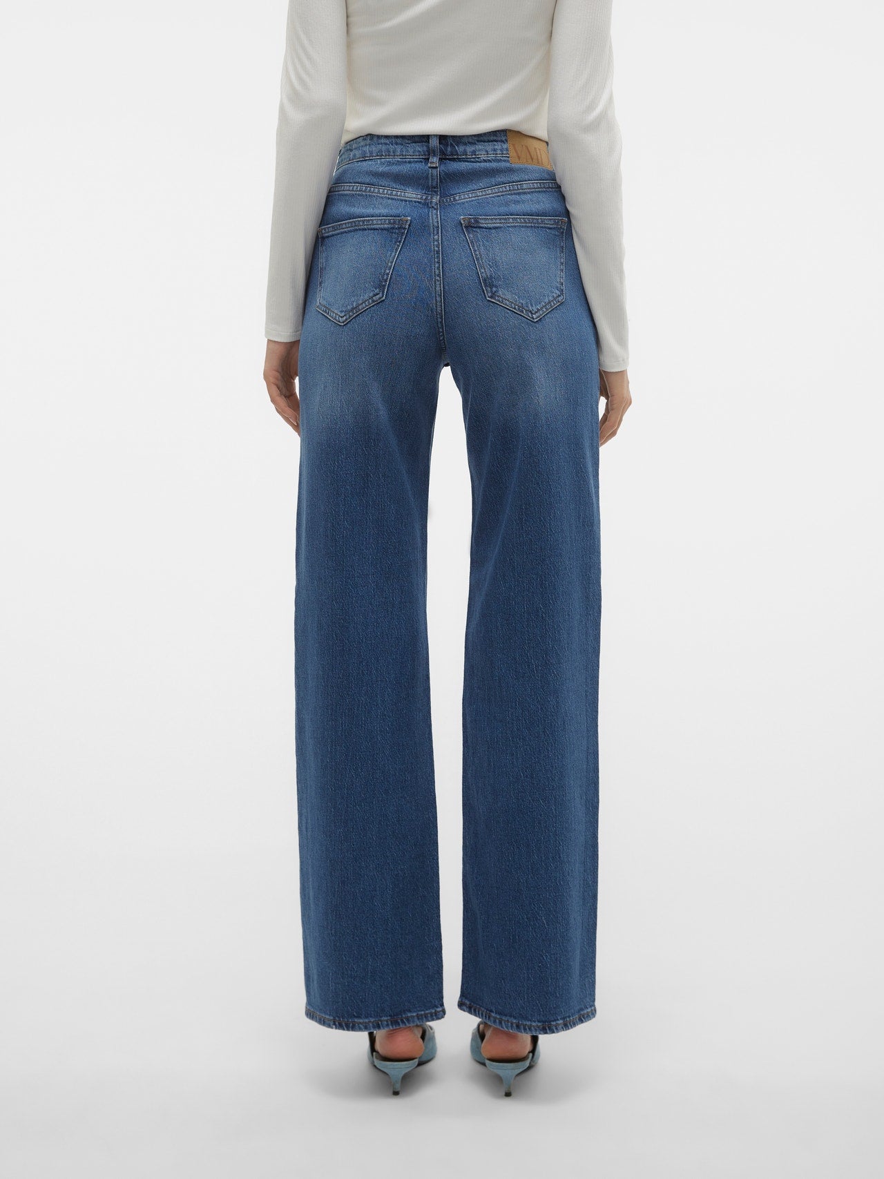 VMTESSA Hohe Taille Weit geschnitten Jeans