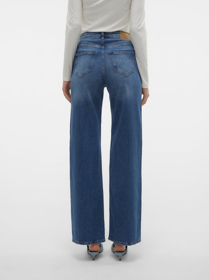 VMTESSA Hohe Taille Weit geschnitten Jeans