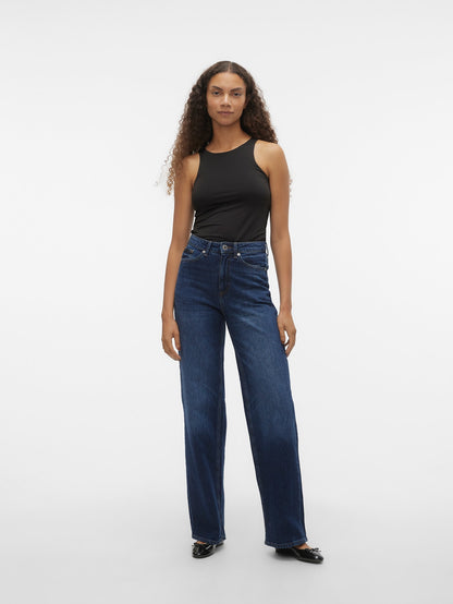 VMTESSA Hohe Taille Weit geschnitten Jeans